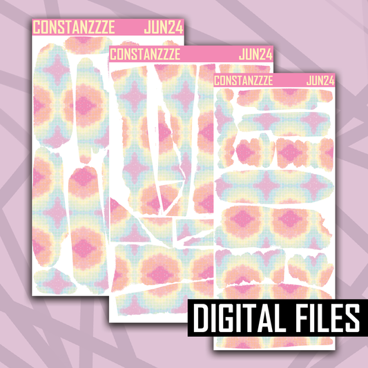 Digital Pastel Cloud Pattern Layering Bundle