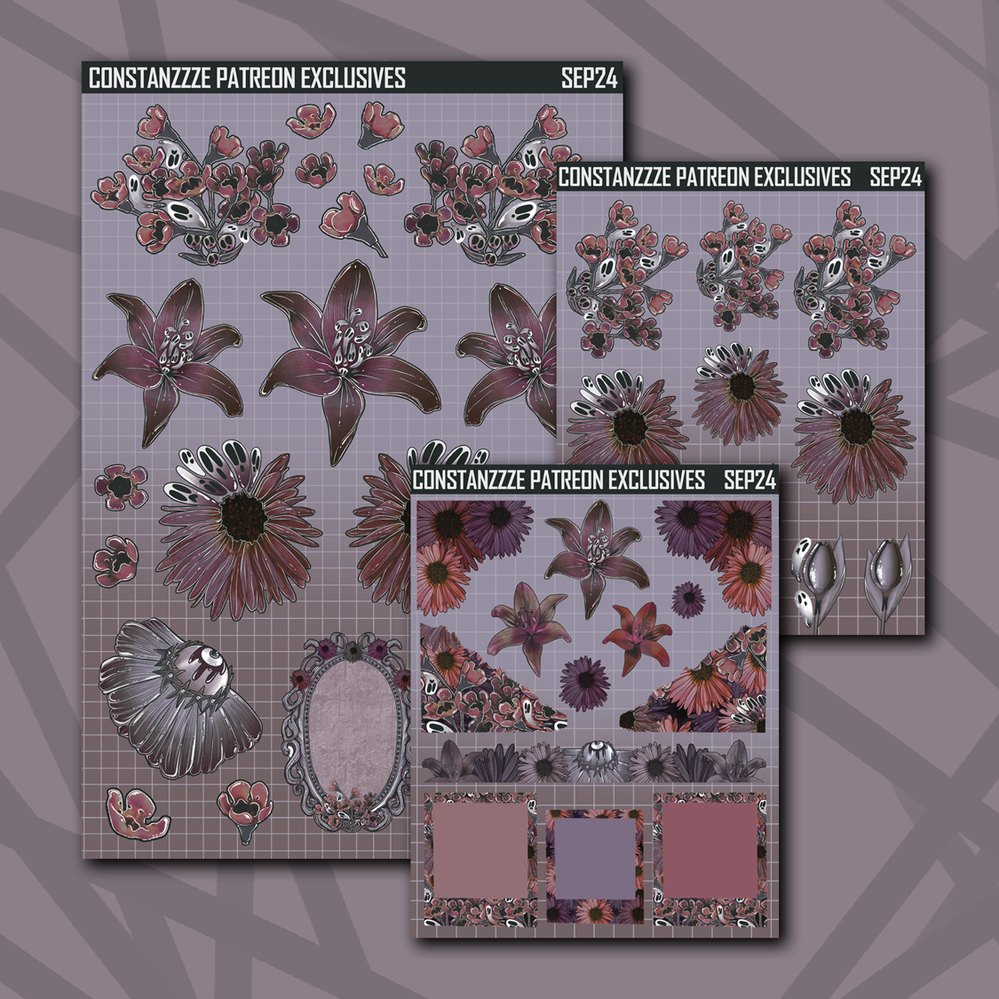 Haunted Florals Base Sheet Bundle