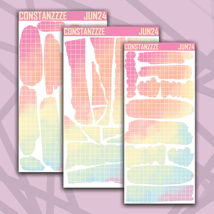 Pastel Cloud Grid Layering Bundle