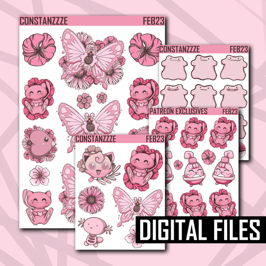 Digital PinkPoke Sheet + Die Cut Bundle