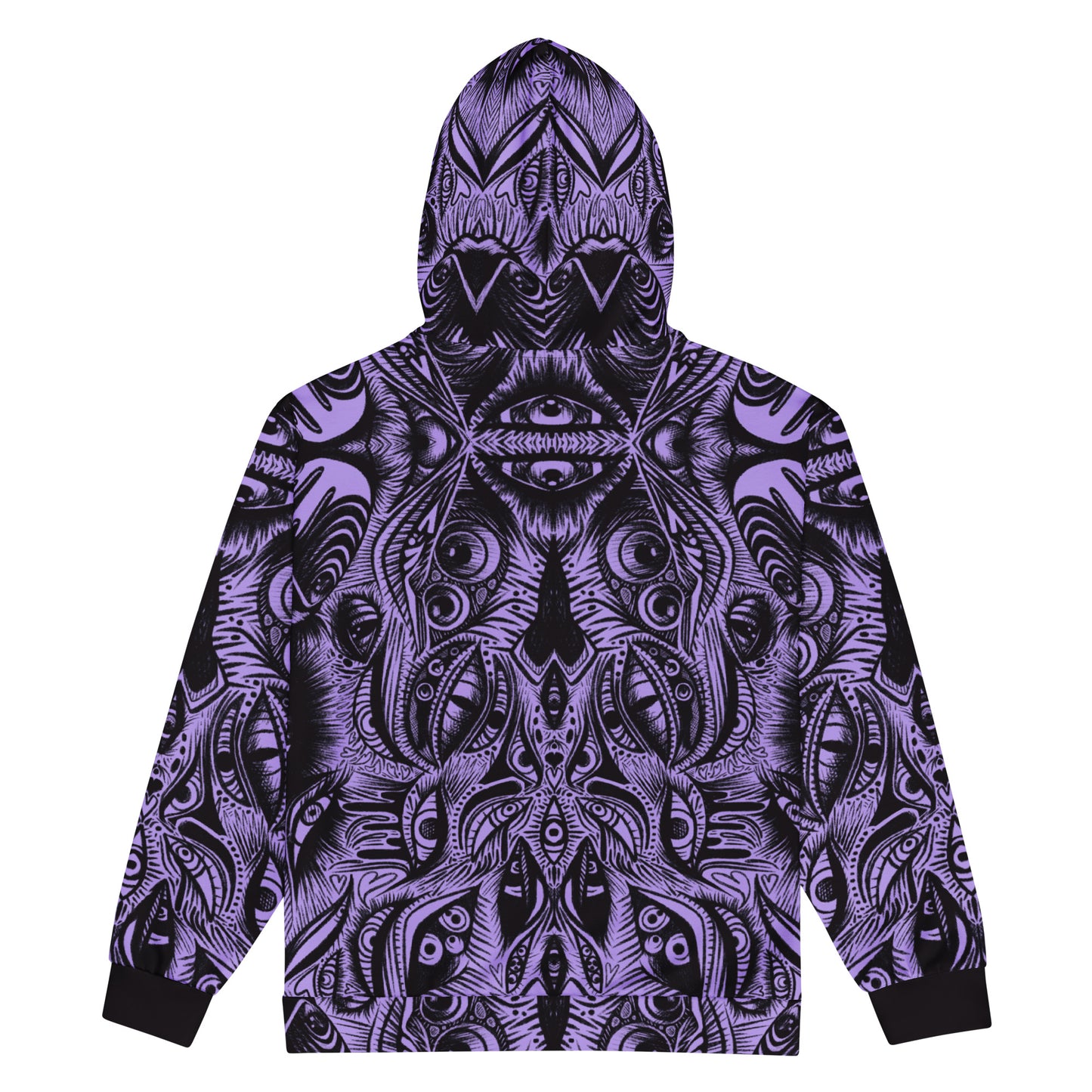 Purple Trippy Eye Zip Hoodie