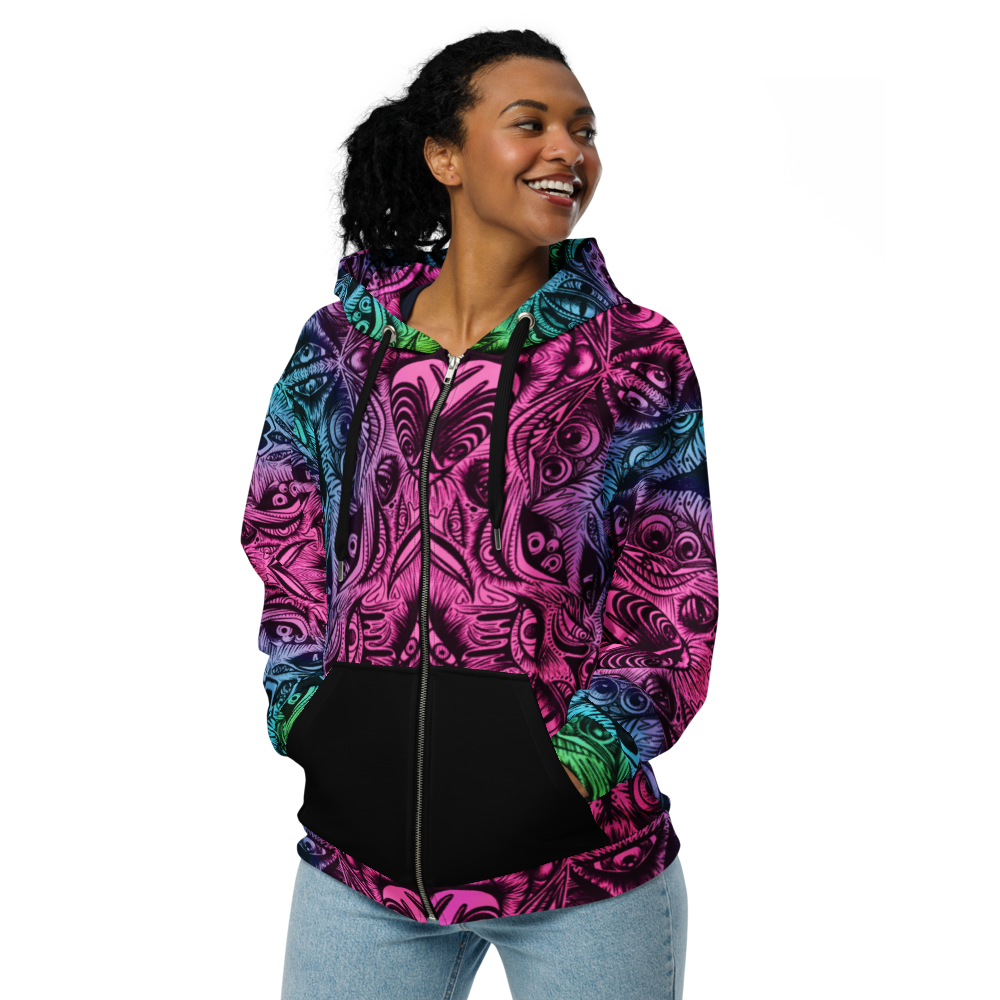 Kandi Trippy Eye Zip Hoodie