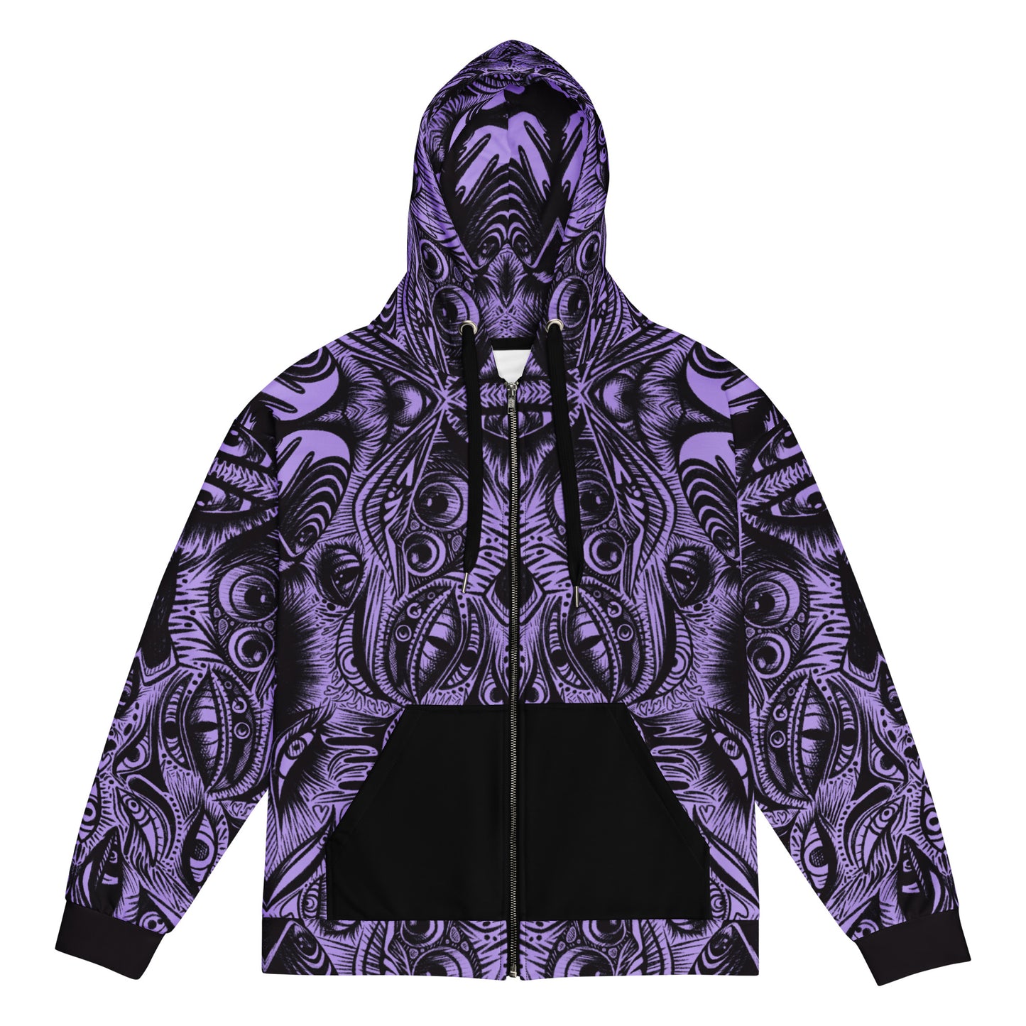 Purple Trippy Eye Zip Hoodie