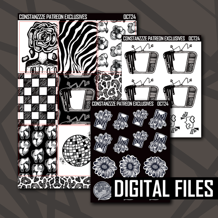 Digital Inktober Deco Sheet Bundle