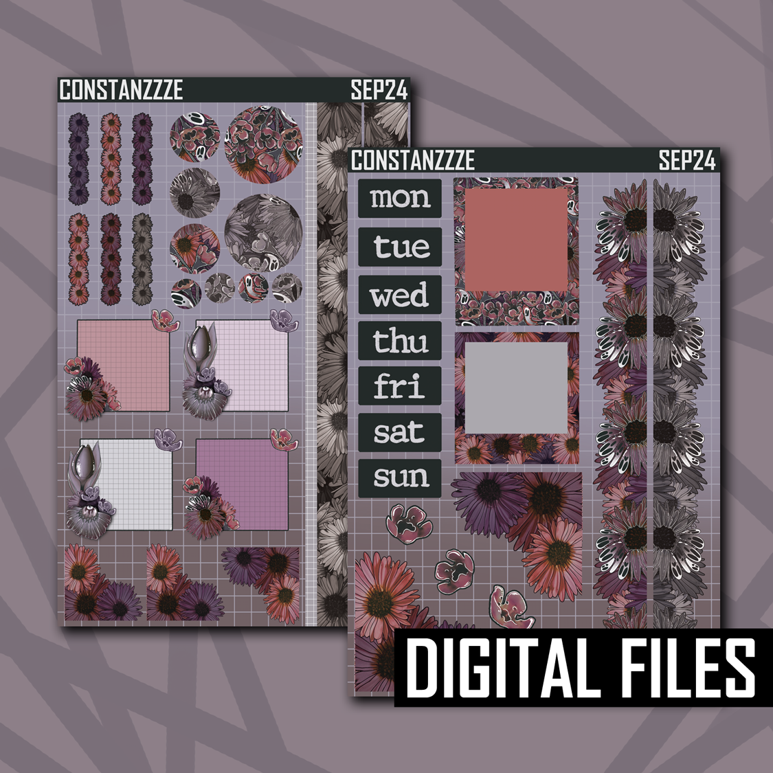 Digital Haunted Florals Journaling Kit Addon