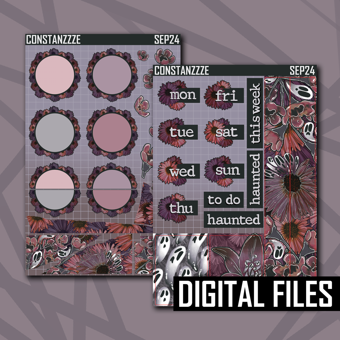 Digital Haunted Florals Journaling Kit Addon