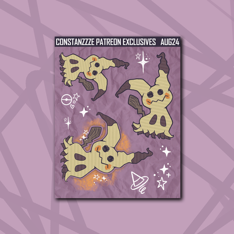 Purple Poke Spooky Mouse Deco Sheet