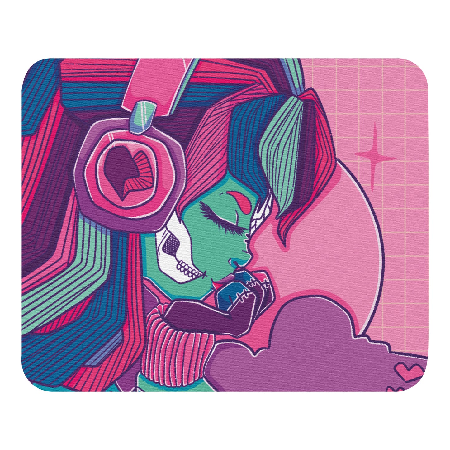 Lo-fi Love Zombie Mouse Pad