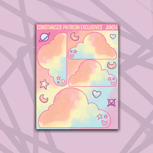 Pastel Cloud Cutout Cloud Deco Sheet Addon