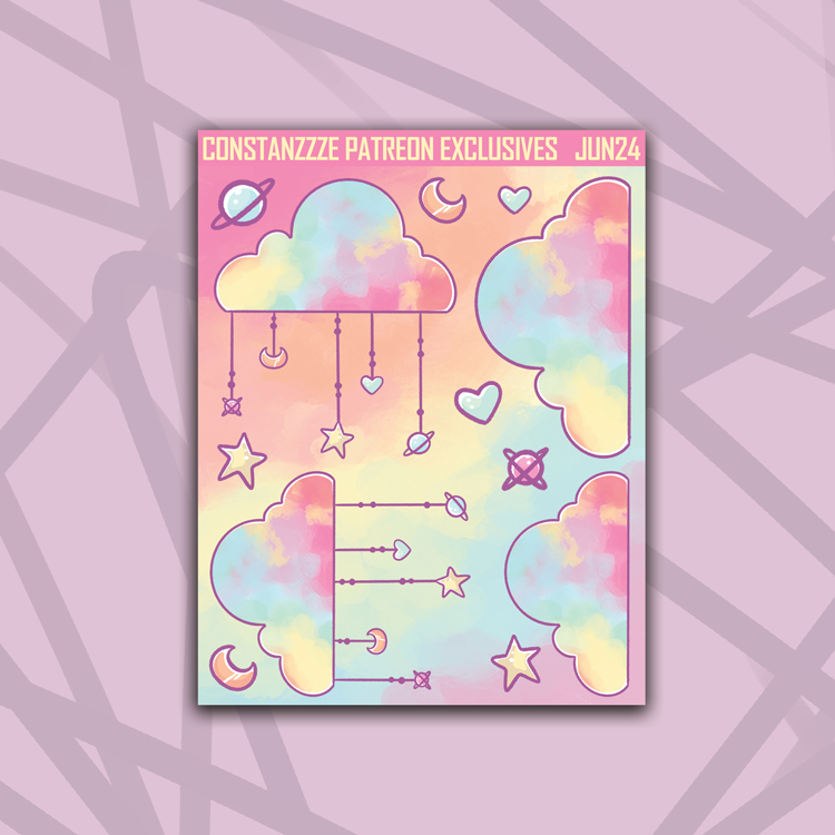 Pastel Cloud Dangle Cloud Deco Sheet Addon