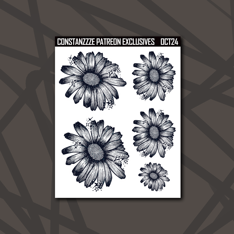 Pixel Flower Deco Sheet