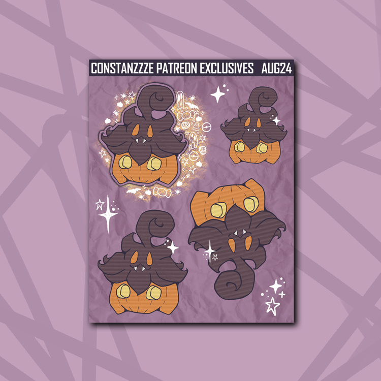 Purple Poke Spooky Pumpkin Deco Sheet