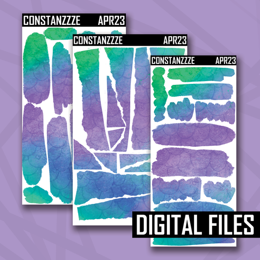 Digital Purple Mermaid Layering Bundle