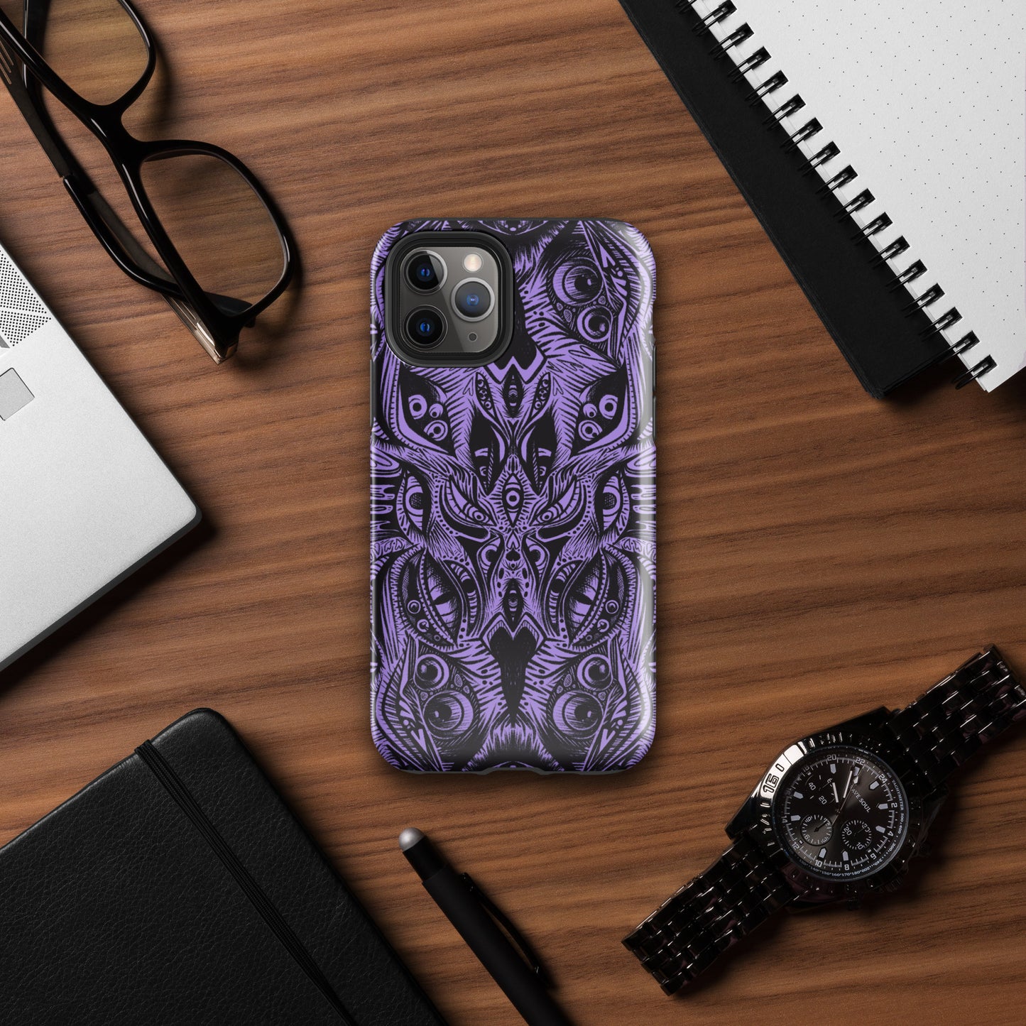 Purple Trippy Eye Tough Case for iPhone®