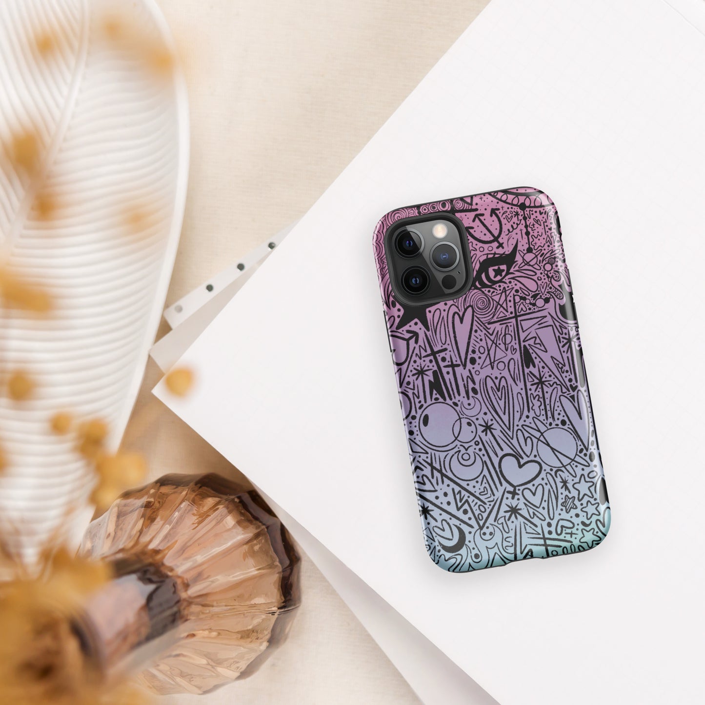 Pastel Oracle Doodle Tough Case for iPhone®