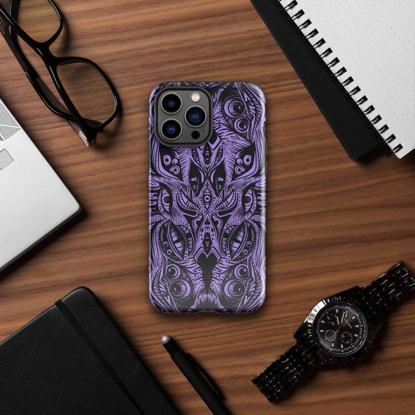 Purple Trippy Eye Tough Case for iPhone®