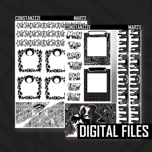 Digital Celestial Tears Journaling Kit